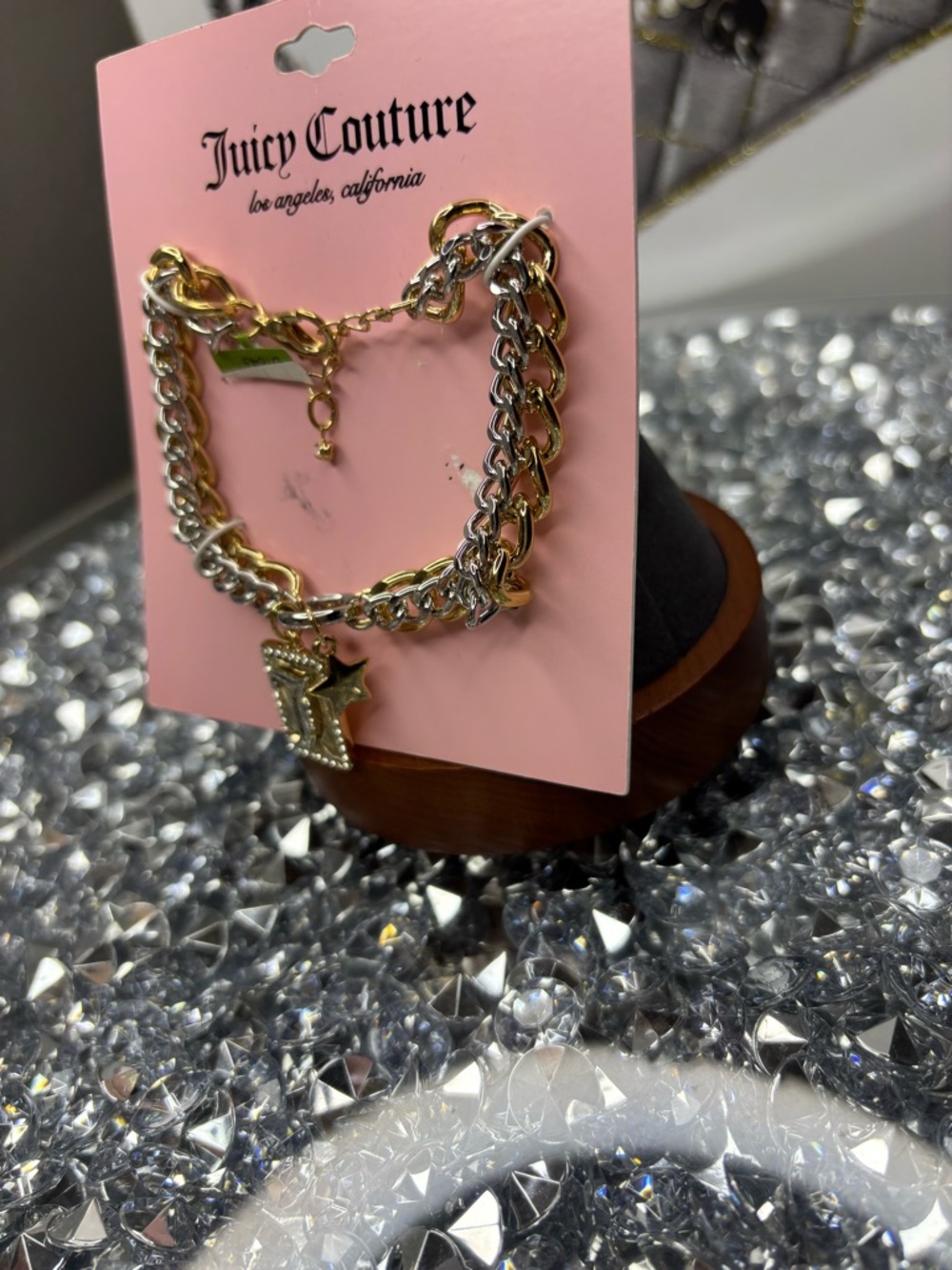 Juicy Couture two-tone chain charm bracelet - Picture 3 of 5